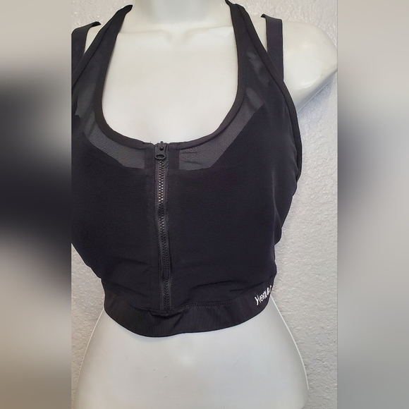 Yvette High Impact Sports Bra Front Closure Double Deck Mesh Running 44D 44E 44F - Picture 10 of 14